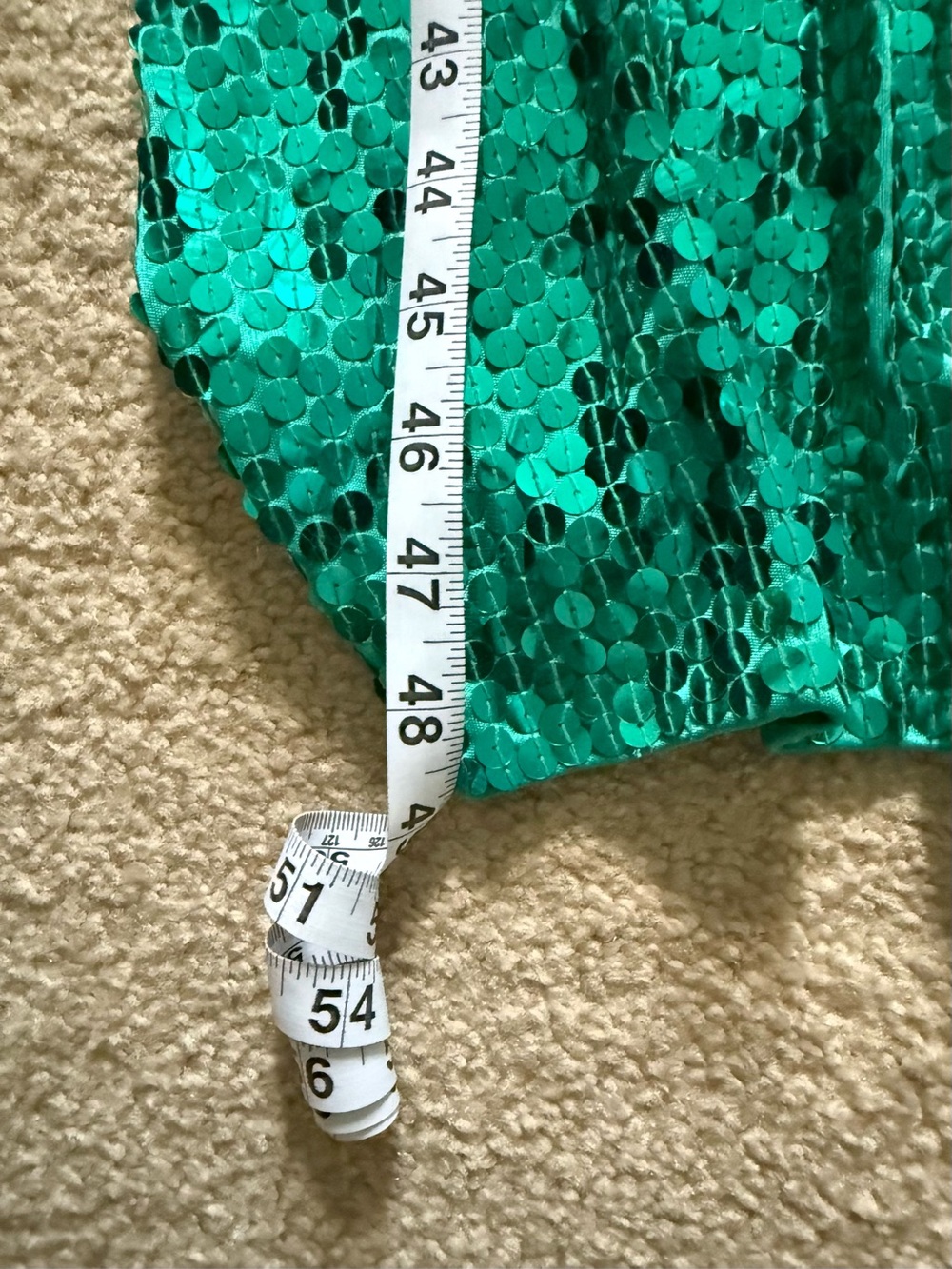 Vintage Nadine Green Sequin High Neck Halter Maxi Gown Dress Size M 80s 90s - Picture 9 of 9